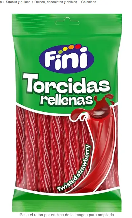 FINI JELLY STRAWBERRY FILLED TWISTED 85GM