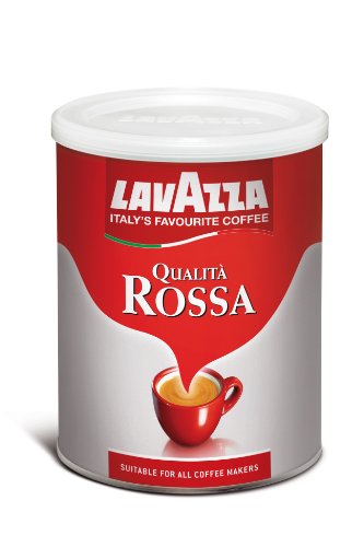 LAVAZZA 250g Qualita Rossa Ground Coffee Metal Box